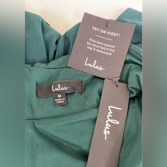 NWT Medium Emerald Lulus Gown - Picture 2 of 4